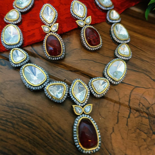 Short necklace 01 - Kundan